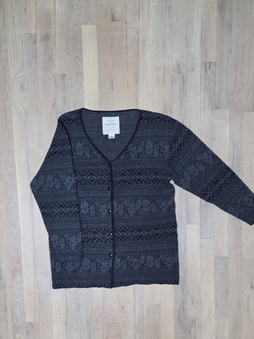 Vintage 90s Victoria's Secret Country Tapestry Floral Cardigan Sweater Size S